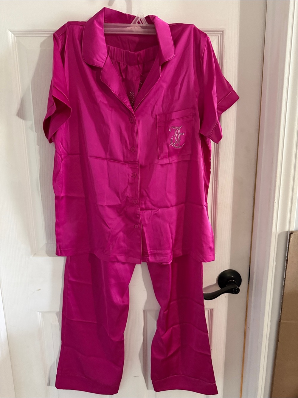 Juicy Couture Bright Pink Satin Sleepwear Set